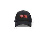 ERKE Men's Black Baseball Cap with Red Graphic Logo – Adjustable Casual Sports Cap
