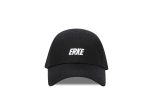 ERKE Men's Classic Black Baseball Cap with White Embroidered Logo – Adjustable Everyday Sports Cap