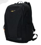 Elegant Black Backpack with Gold Logo – Perfect for School, Work, or Travel
