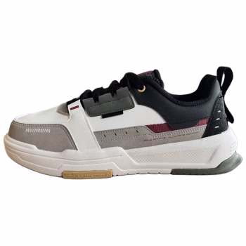 Erke Classic Versatile Fashion Low-Top Sneakers Men's Black Velvet Red